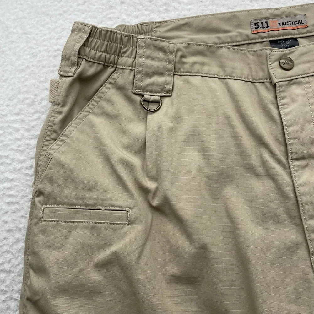5.11 Tactical Taclite Pro Cargo Pants Mens 40x30.5 (Tag 40x32) Ripstop Khaki